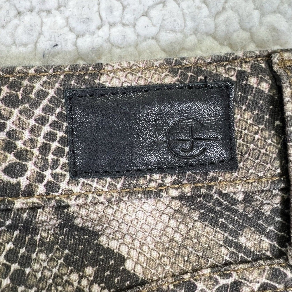 CJ by Cookie Johnson Jeans Women's 27 (Actual 30x31) Snakeskin Print Skinny - Picture 5 of 10